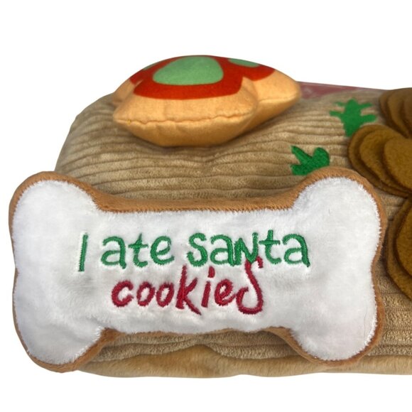 HugSmart Fuzzy Friendz Dog Toy With Squeaker Festive Design Holiday - Picture 6 of 11